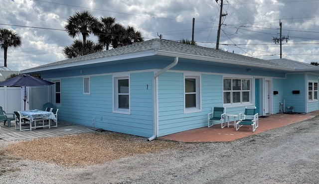 3rd bungalow from the ocean with private path to the water. No streets to cross.