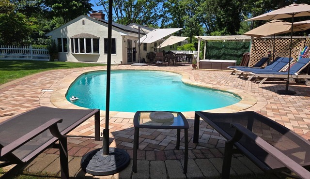 Charming Split-Level House with heated pool, hot tub & a brand-new septic system